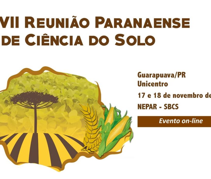 Abertas as inscrições para a VII Reunião Paranaense de Ciência do Solo